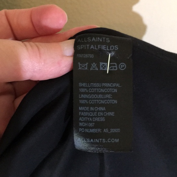 Sz 8 All Saints Spitafields Black dress - Picture 6 of 8